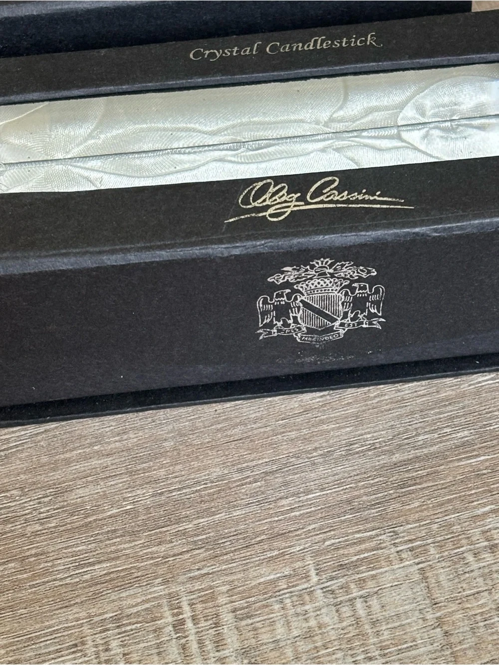 Crystal Candlesticks by Oleg Cassini